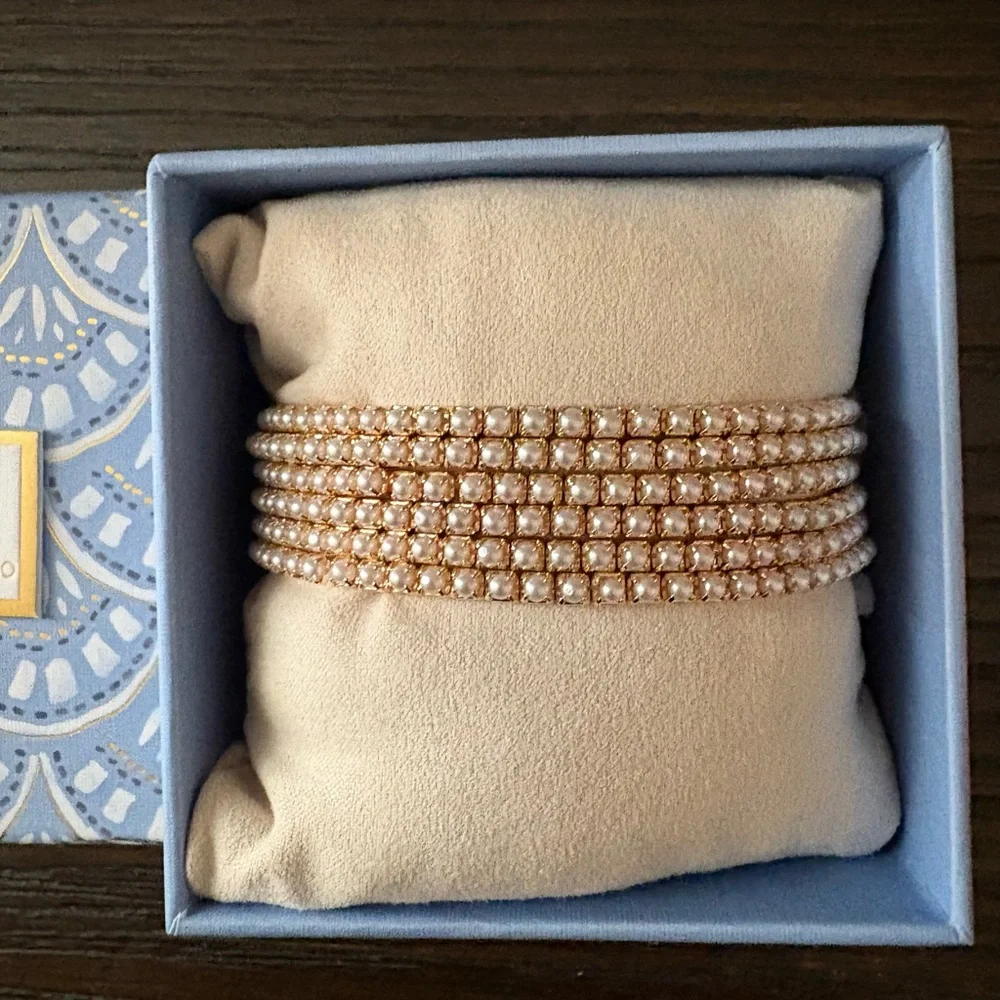 NEW House of Harlow 1960 gold bracelet set